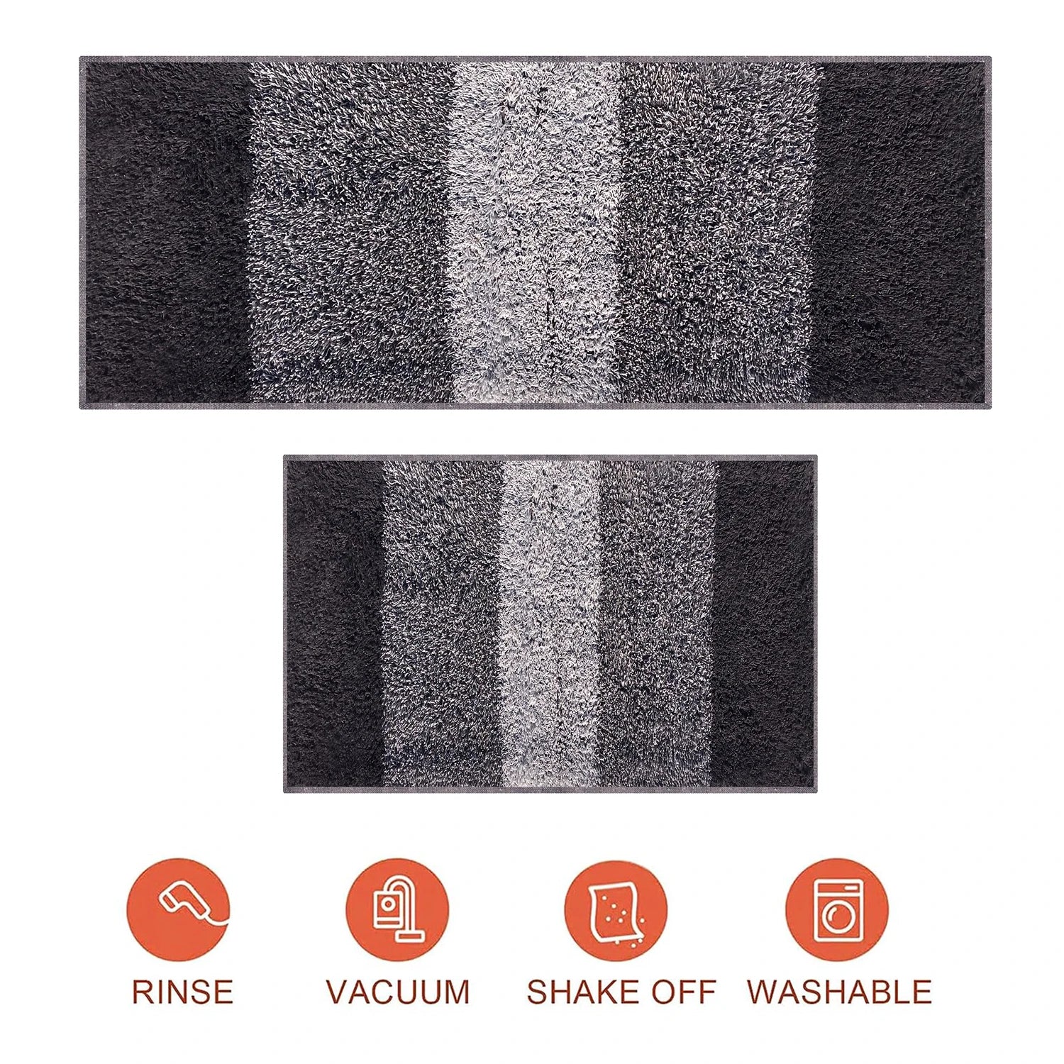 Box Pattern Cotton Bathmat