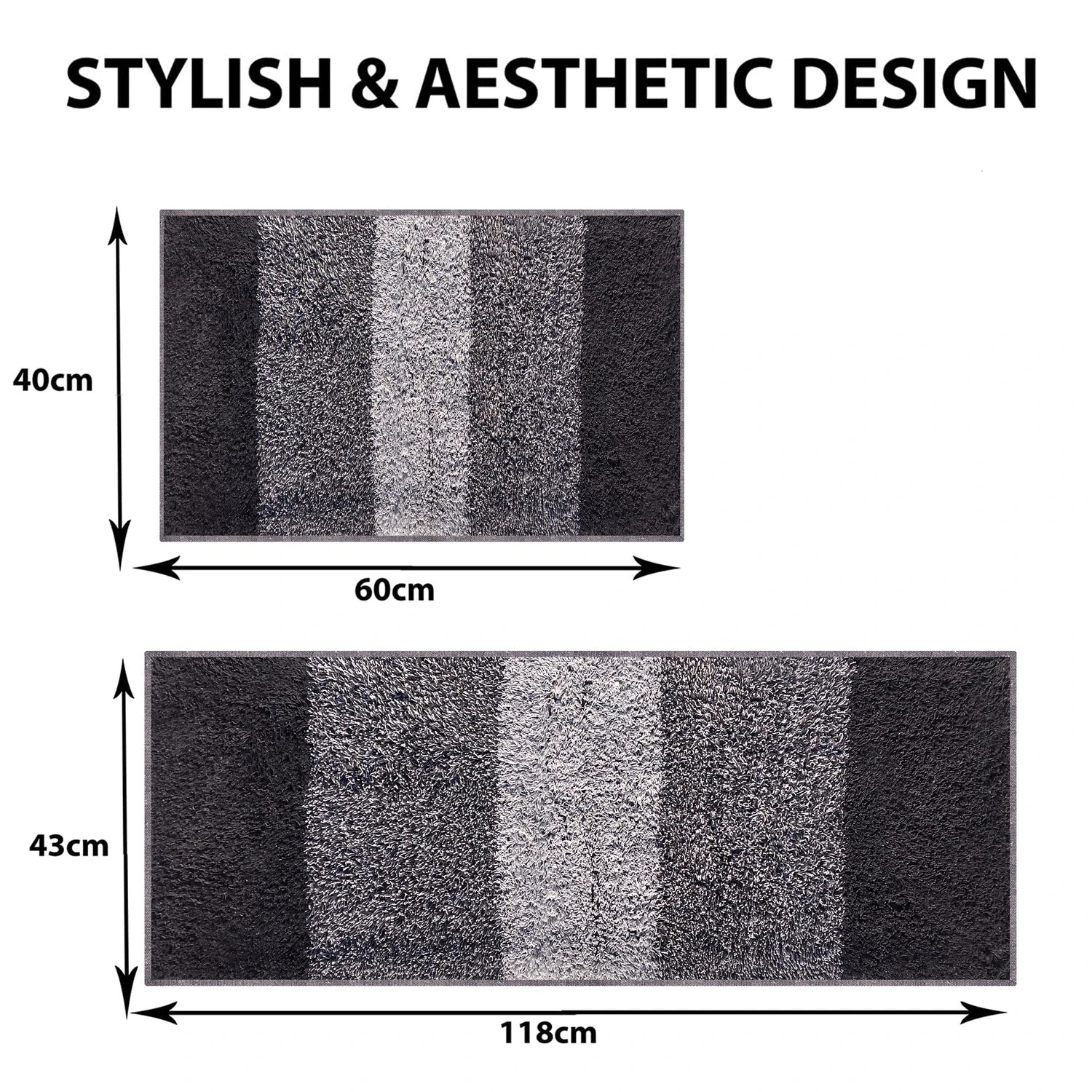 Box Pattern Cotton Bathmat