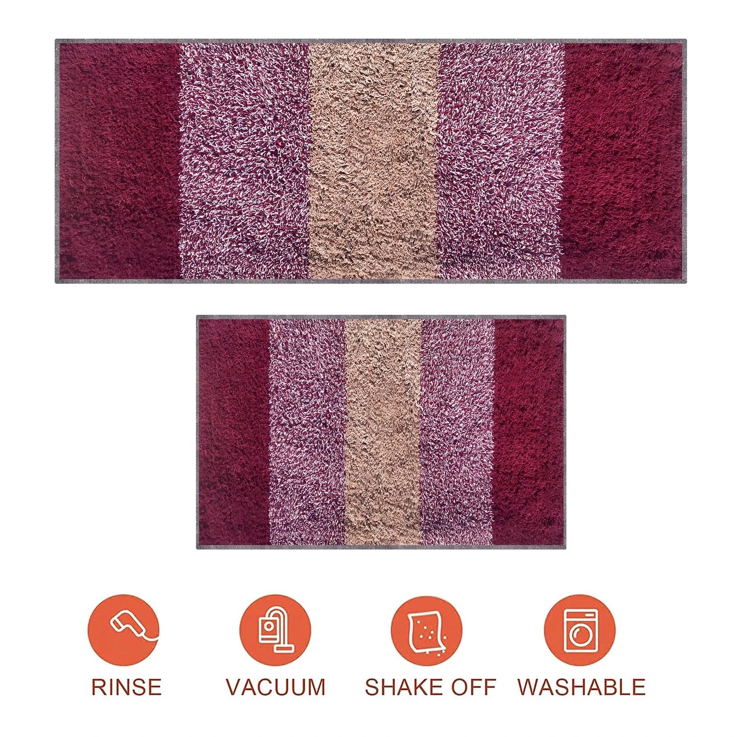 Box Pattern Cotton Bathmat