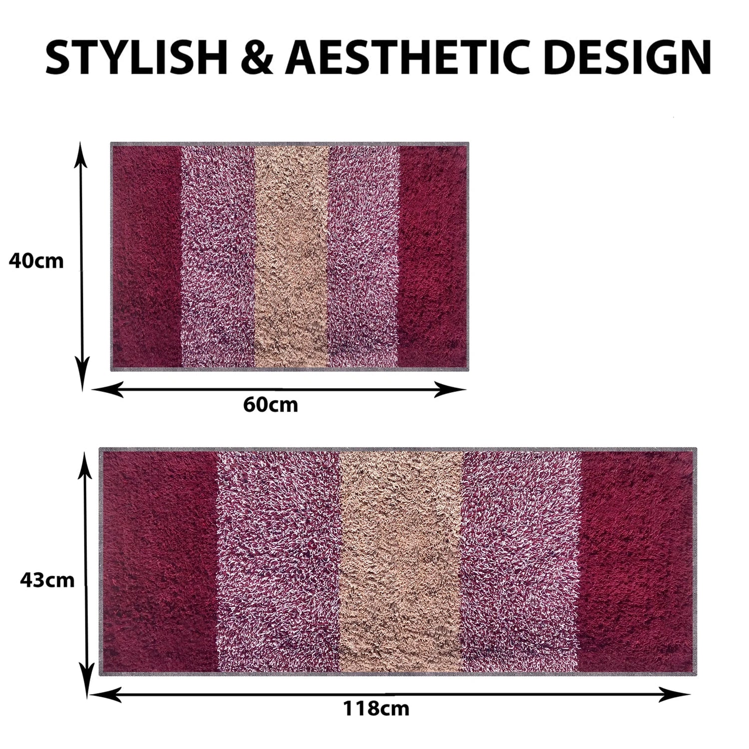 Box Pattern Cotton Bathmat