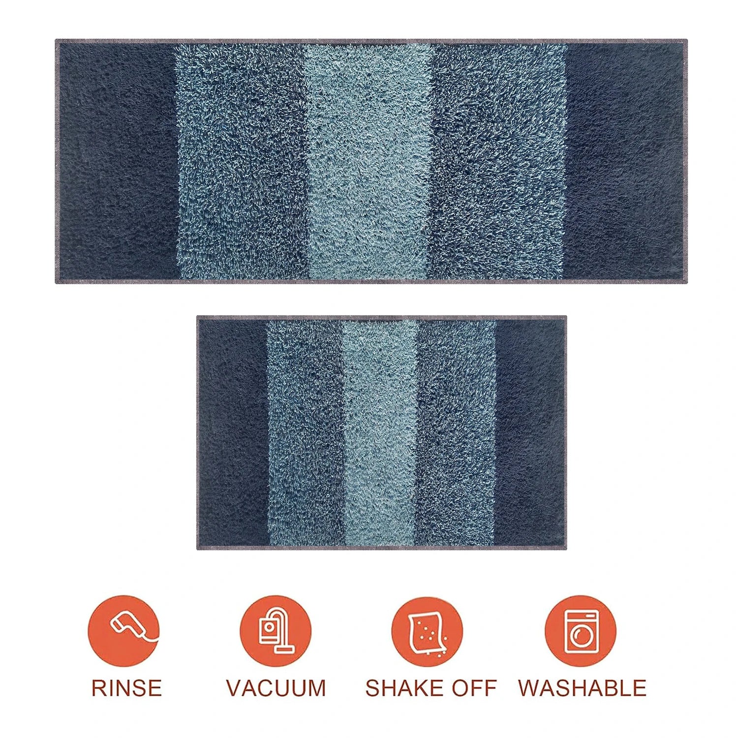 Box Pattern Cotton Bathmat