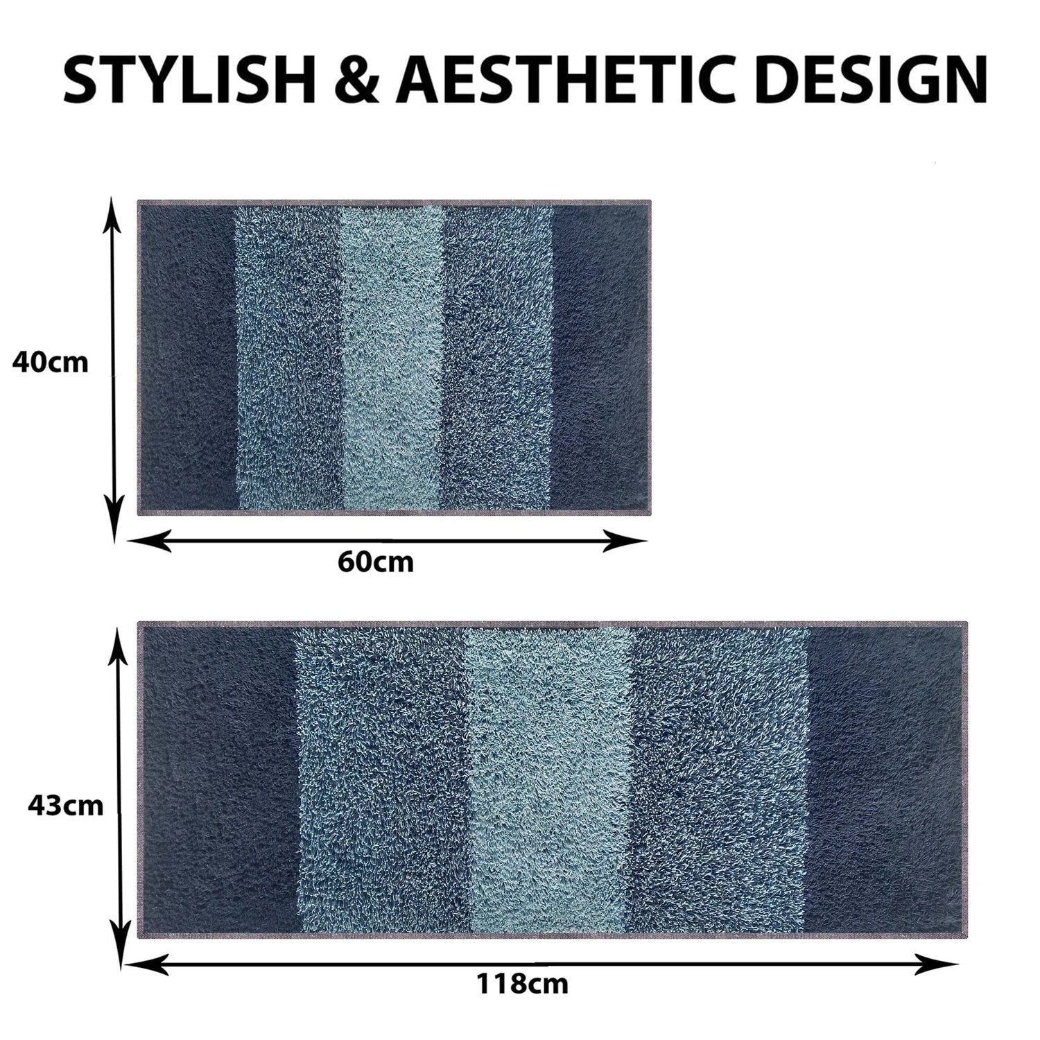 Box Pattern Cotton Bathmat