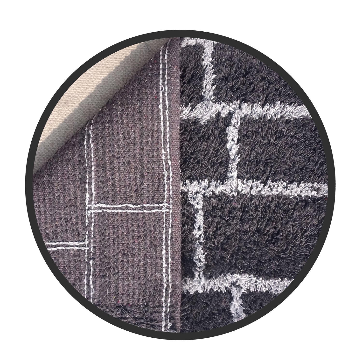 Brick Pattern Cotton Bathmat