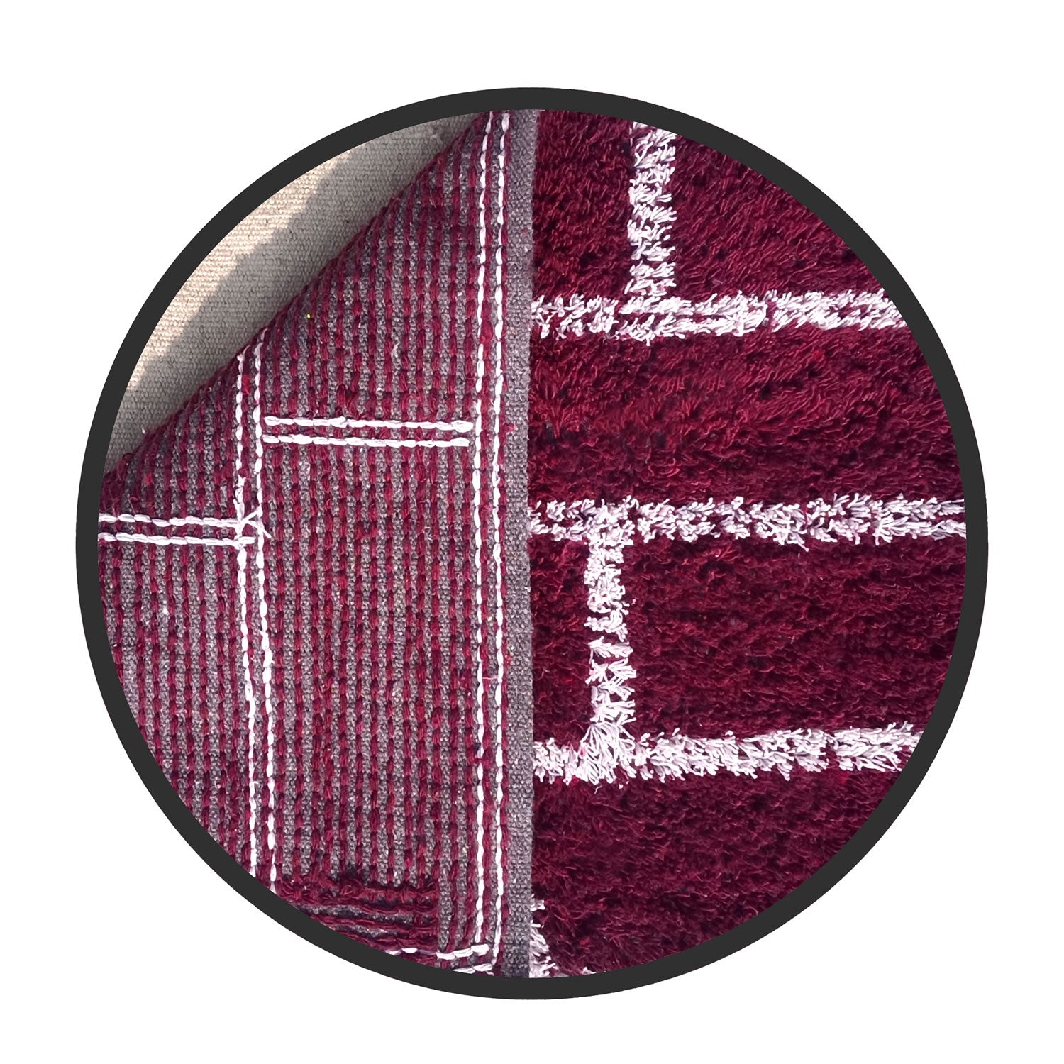 Brick Pattern Cotton Bathmat