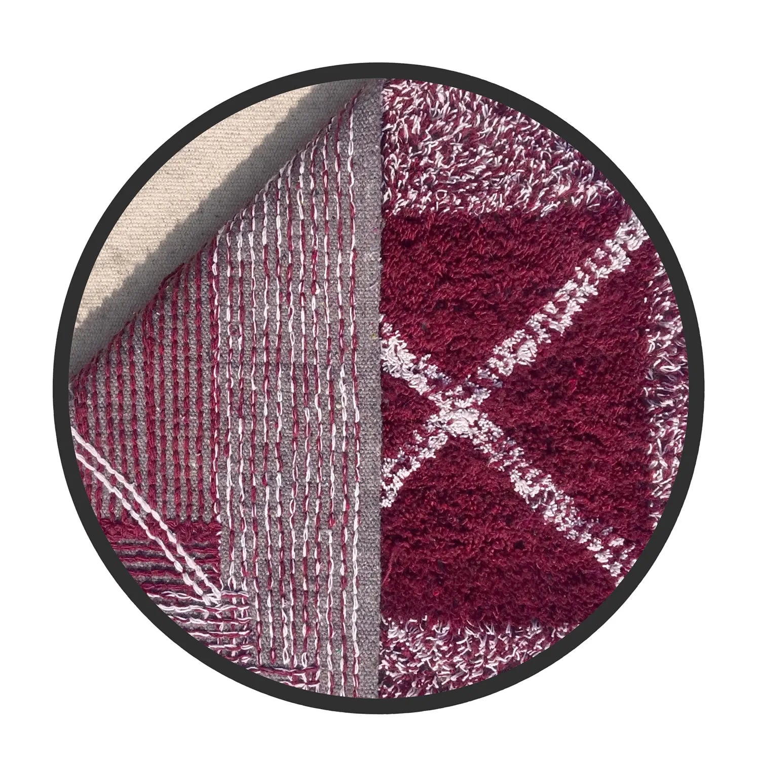 Cross Pattern Cotton Bathmat