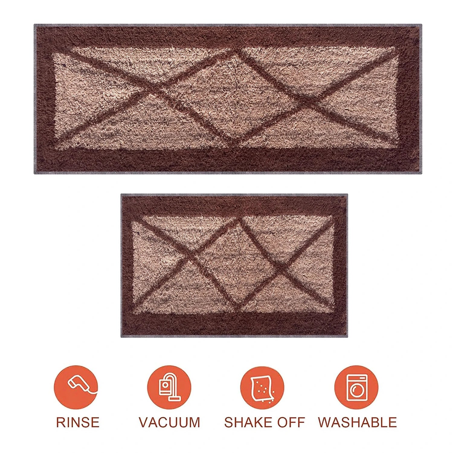 Cross Pattern Cotton Bathmat