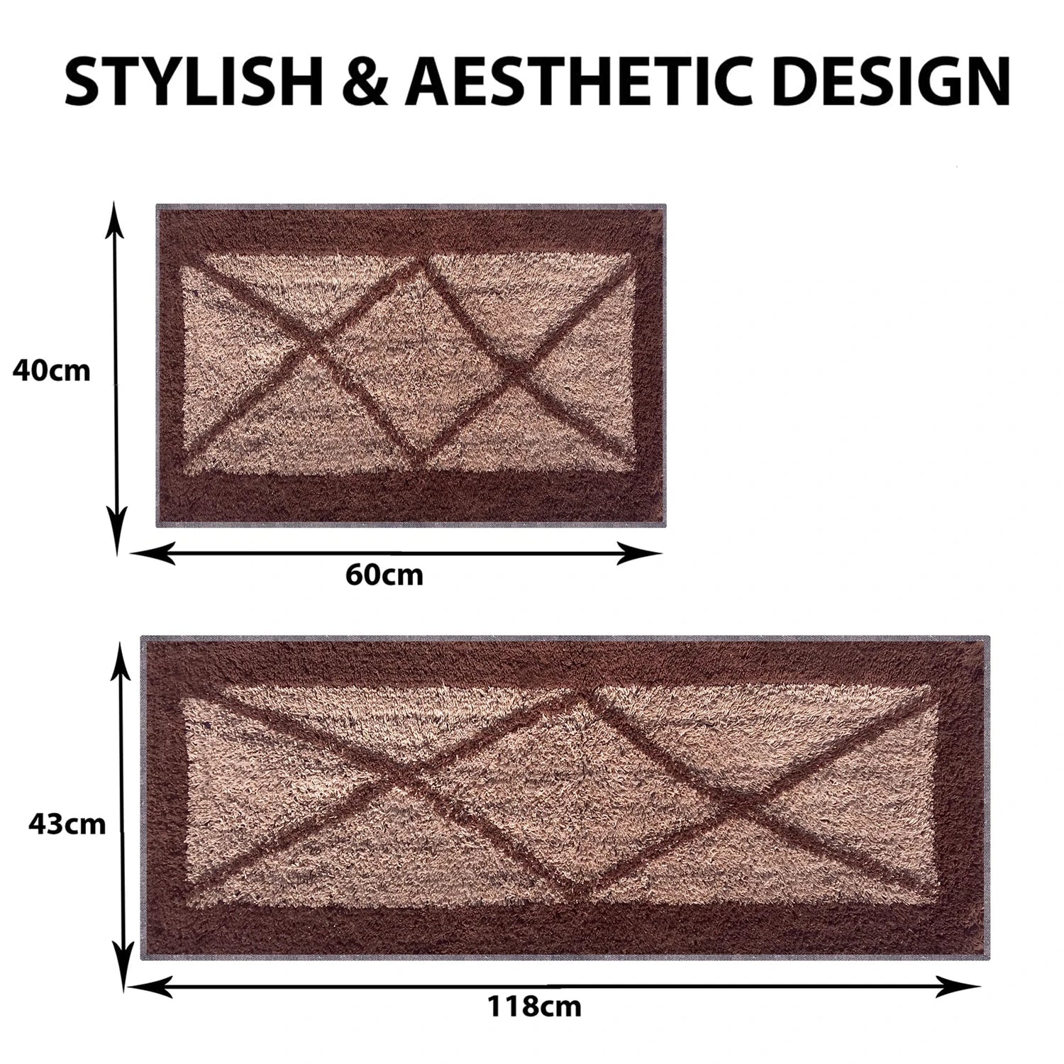 Cross Pattern Cotton Bathmat