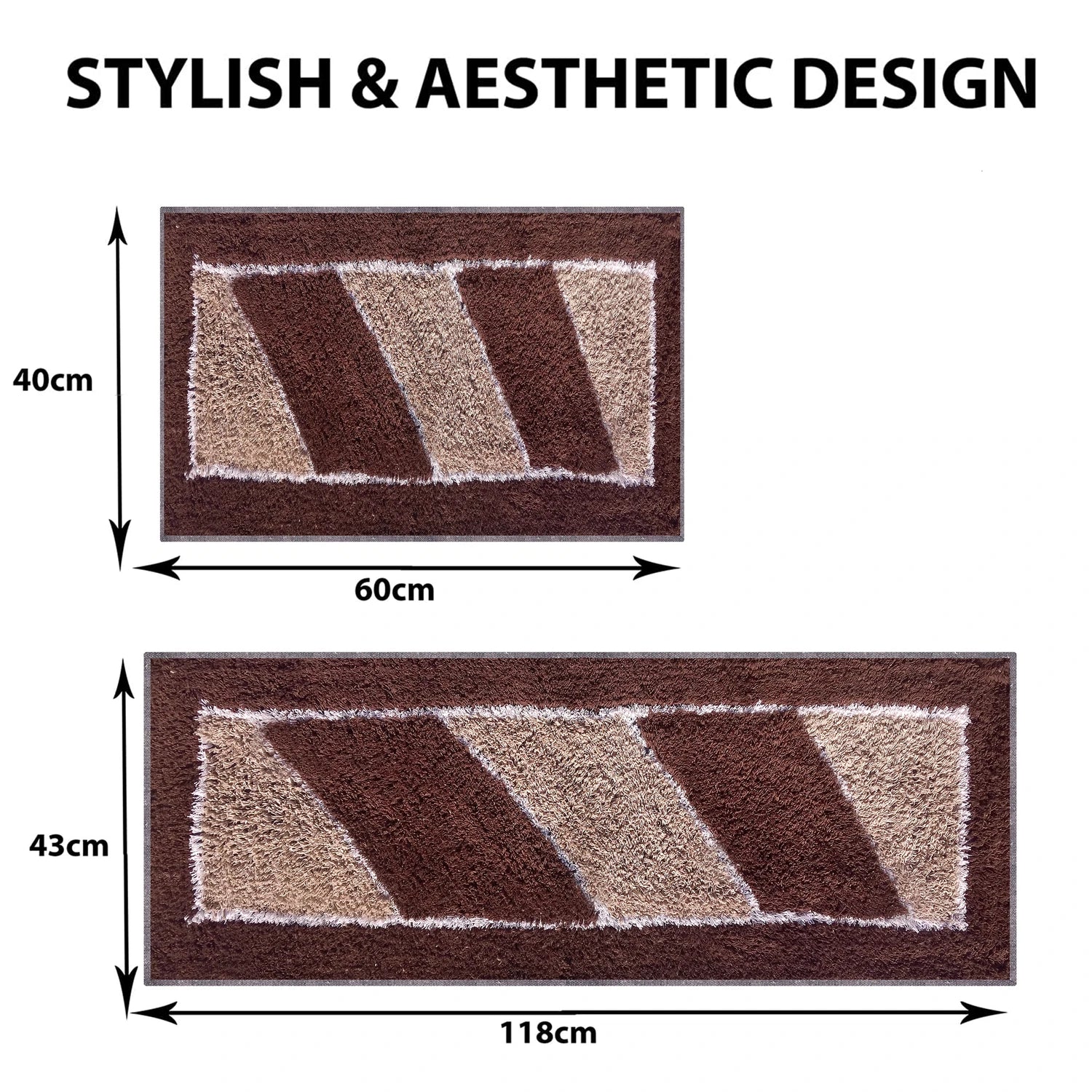 Ladder Pattern Cotton Bathmat