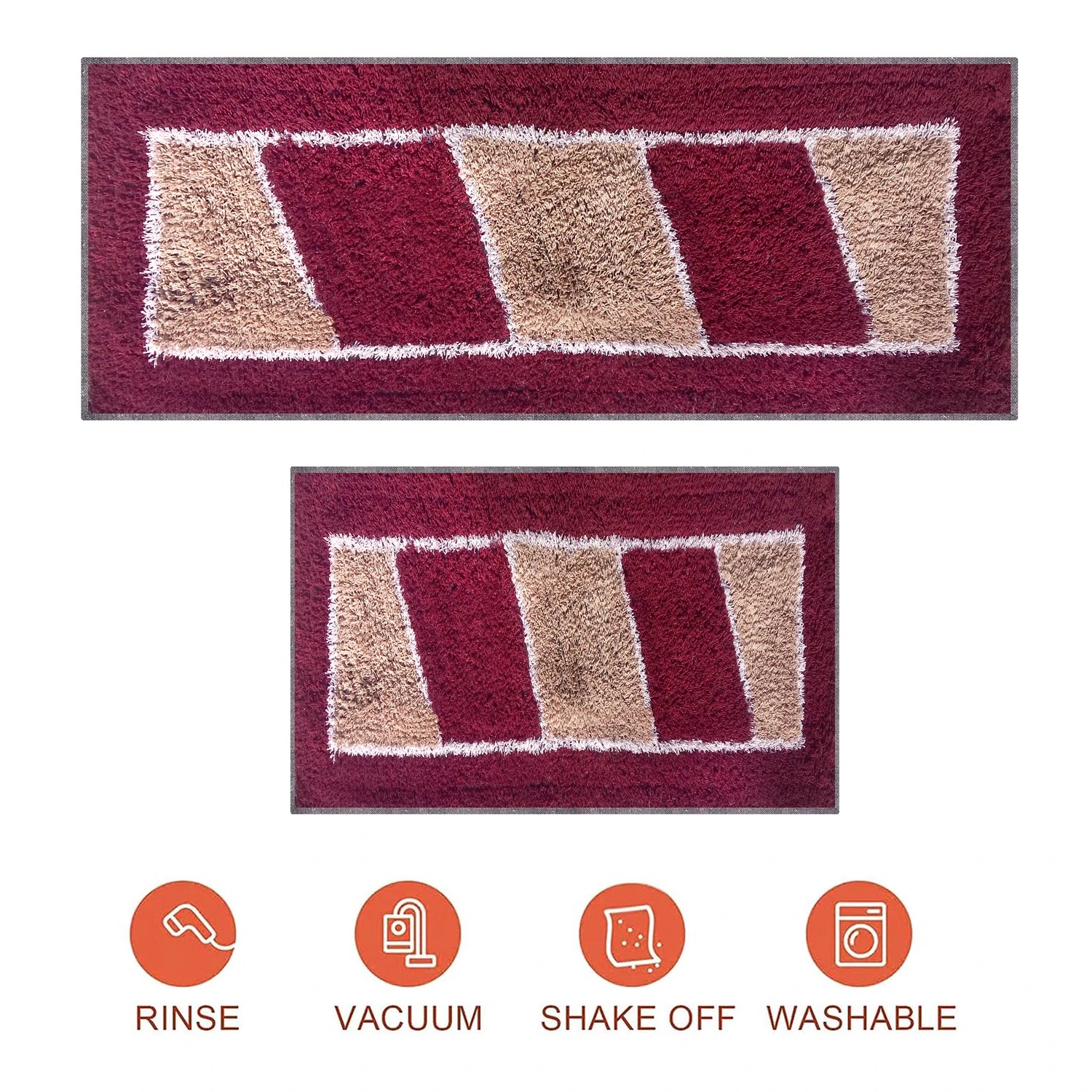 Ladder Pattern Cotton Bathmat