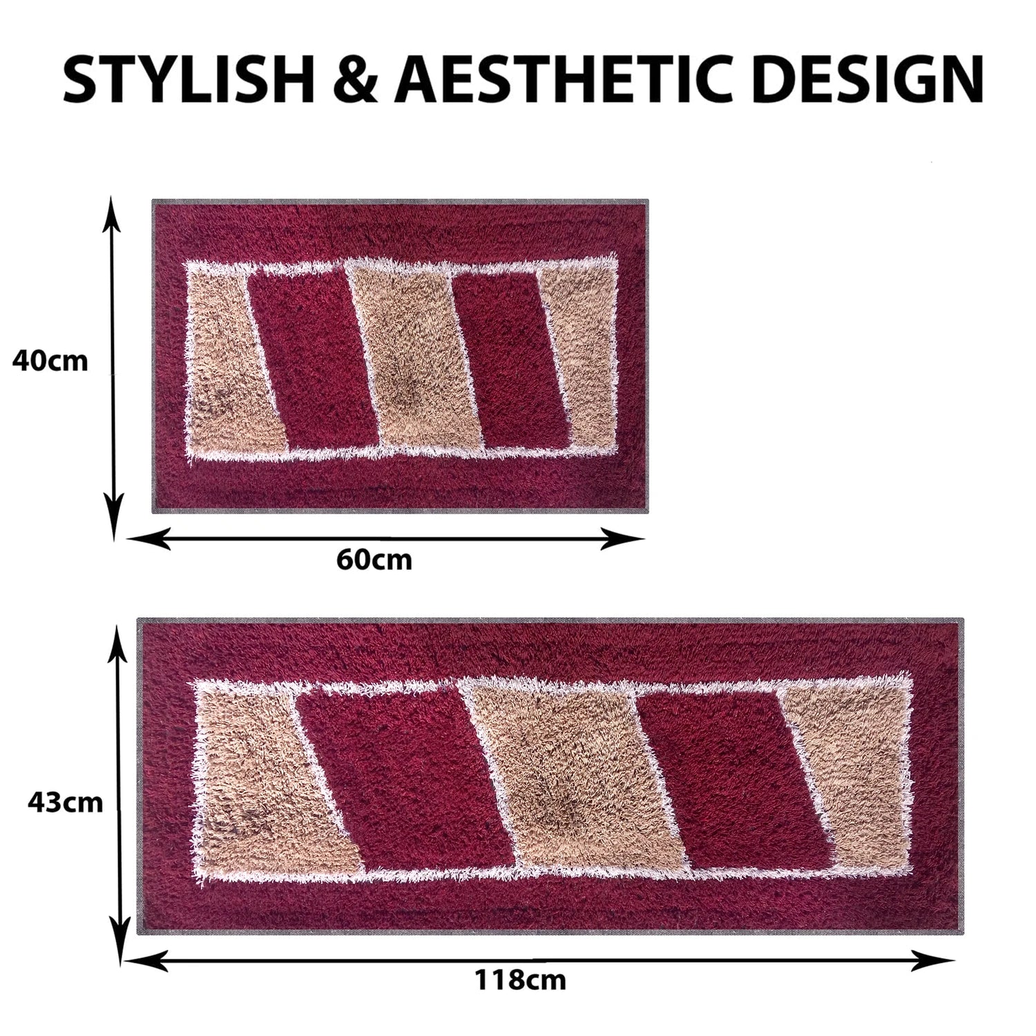 Ladder Pattern Cotton Bathmat