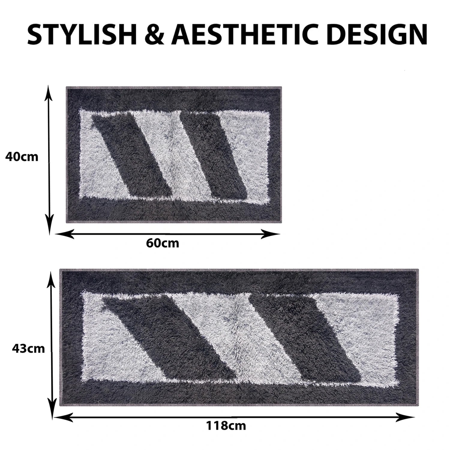 Ladder Pattern Cotton Bathmat