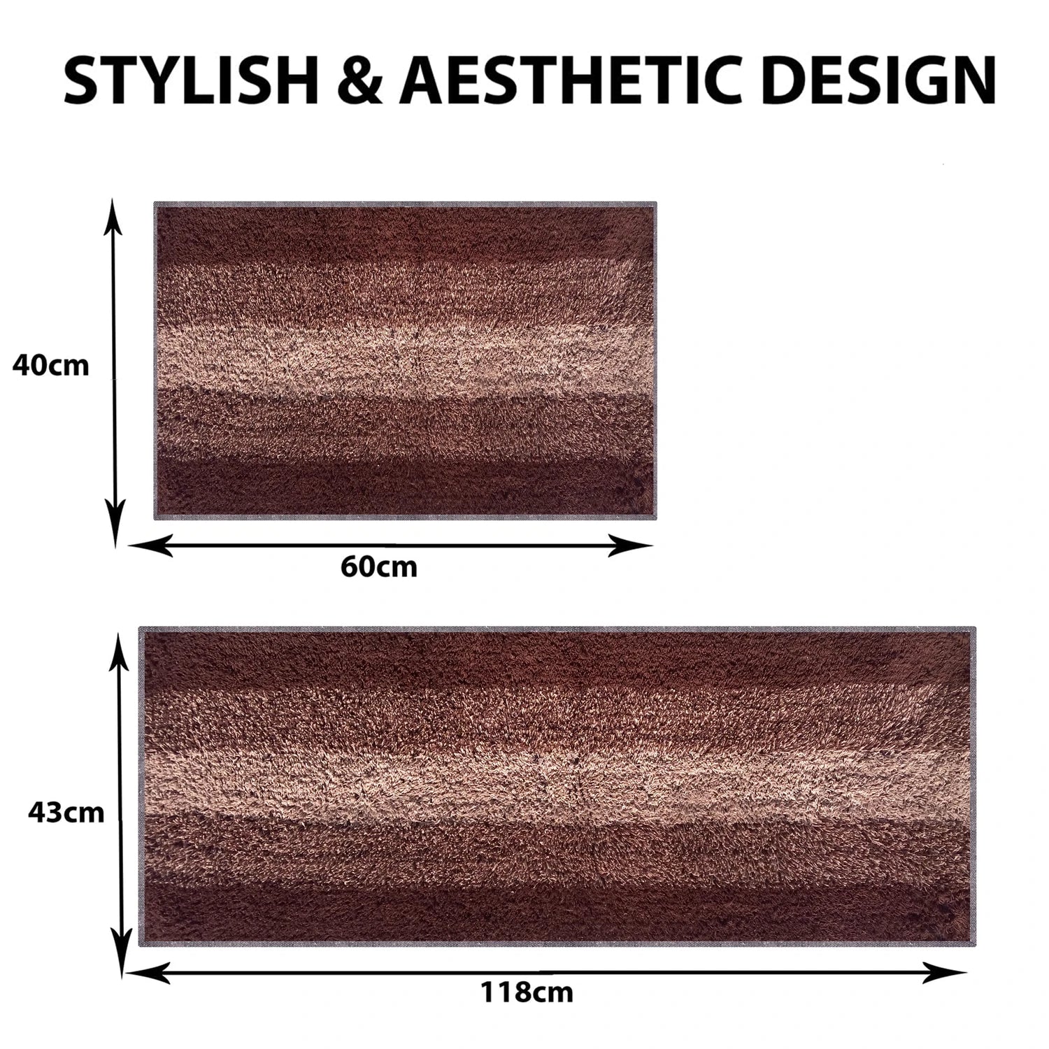 Strip Pattern Cotton Bathmat