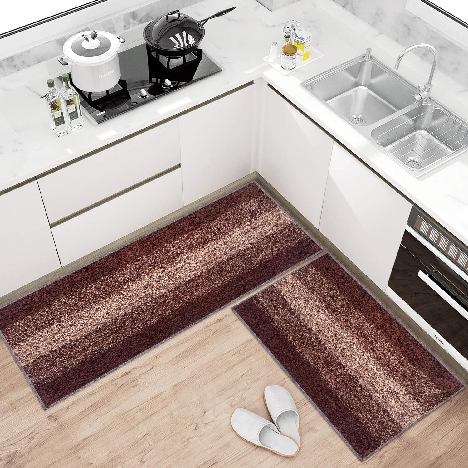 Strip Pattern Cotton Bathmat