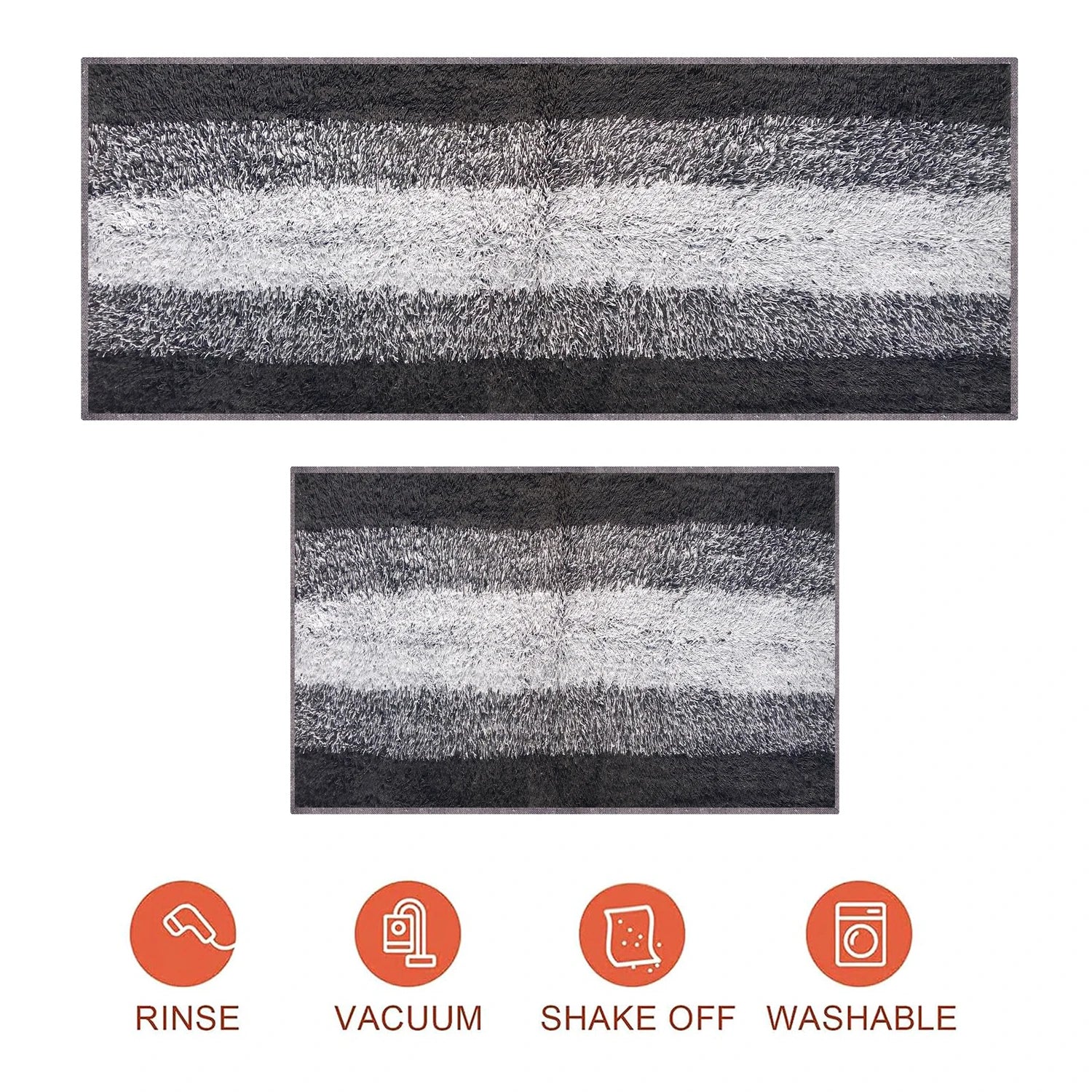 Strip Pattern Cotton Bathmat