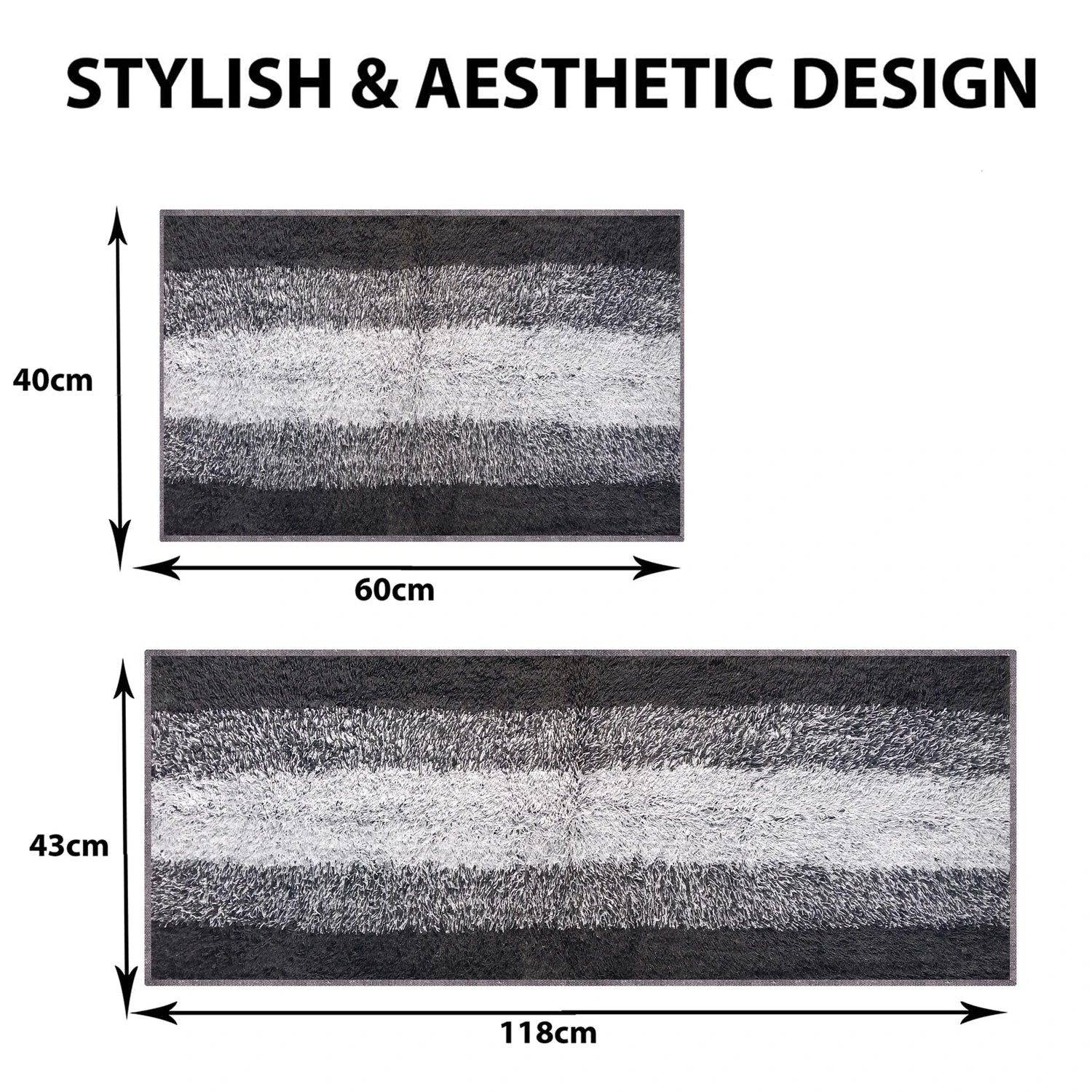 Strip Pattern Cotton Bathmat