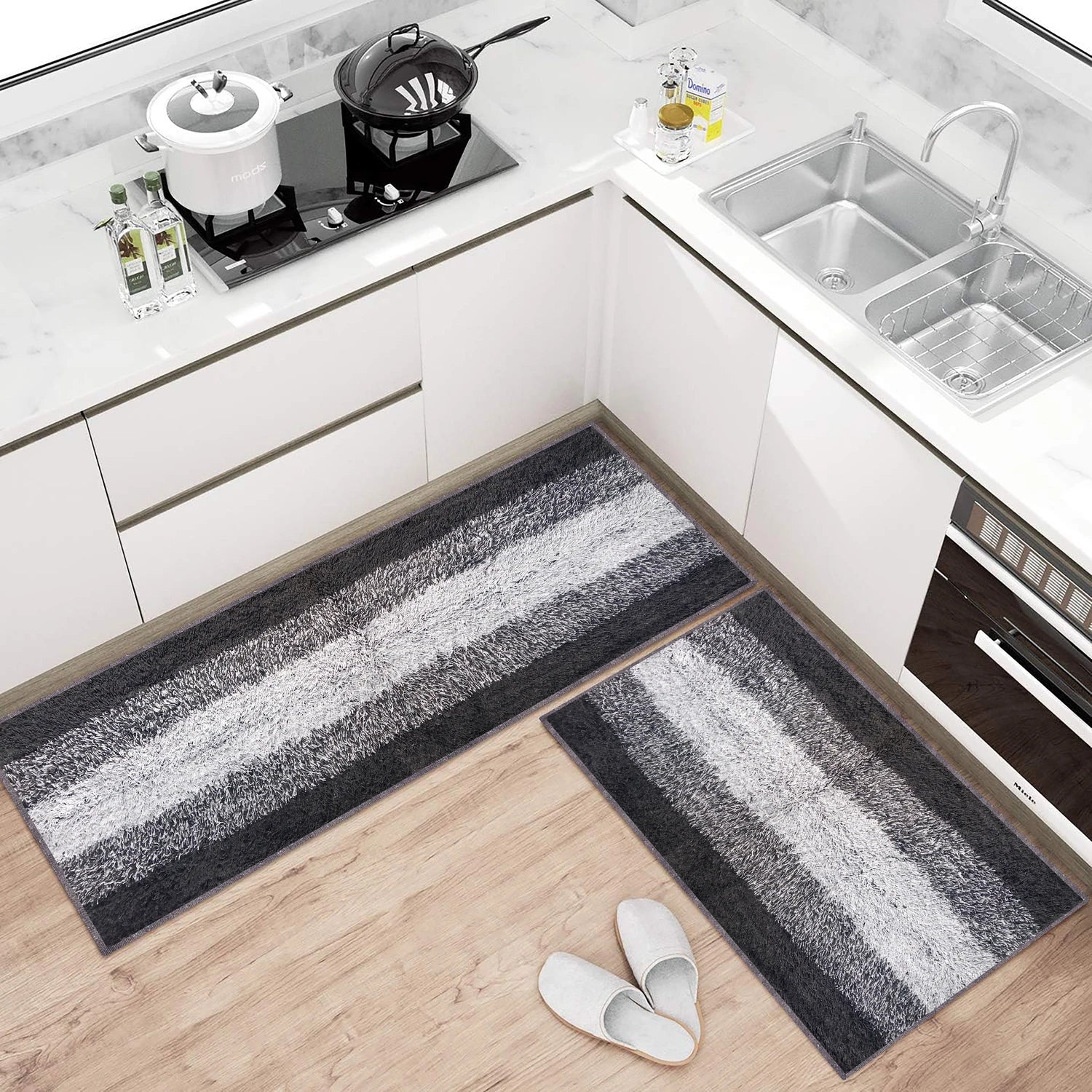 Strip Pattern Cotton Bathmat