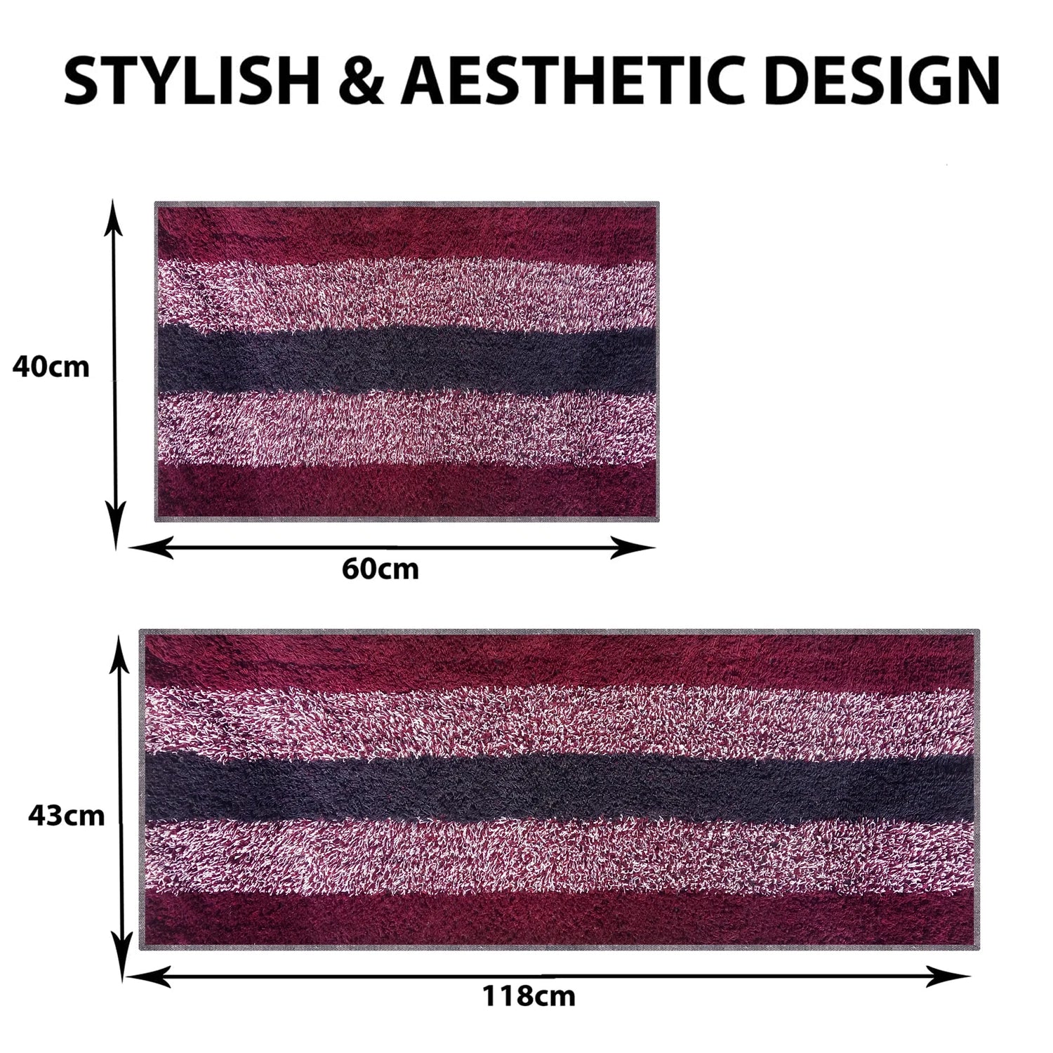 Strip Pattern Cotton Bathmat