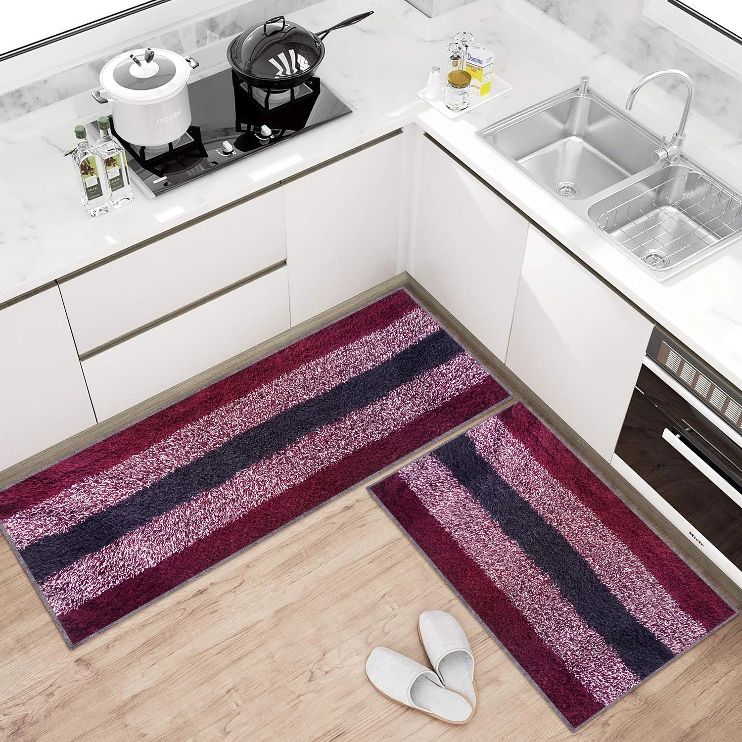 Strip Pattern Cotton Bathmat