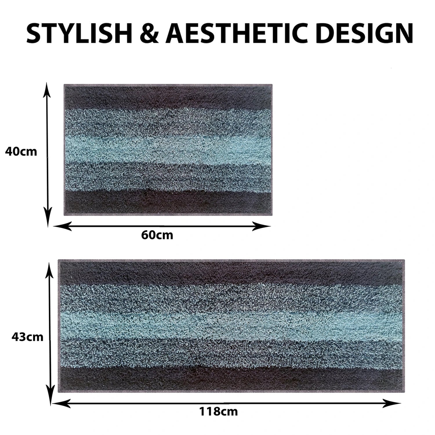 Strip Pattern Cotton Bathmat