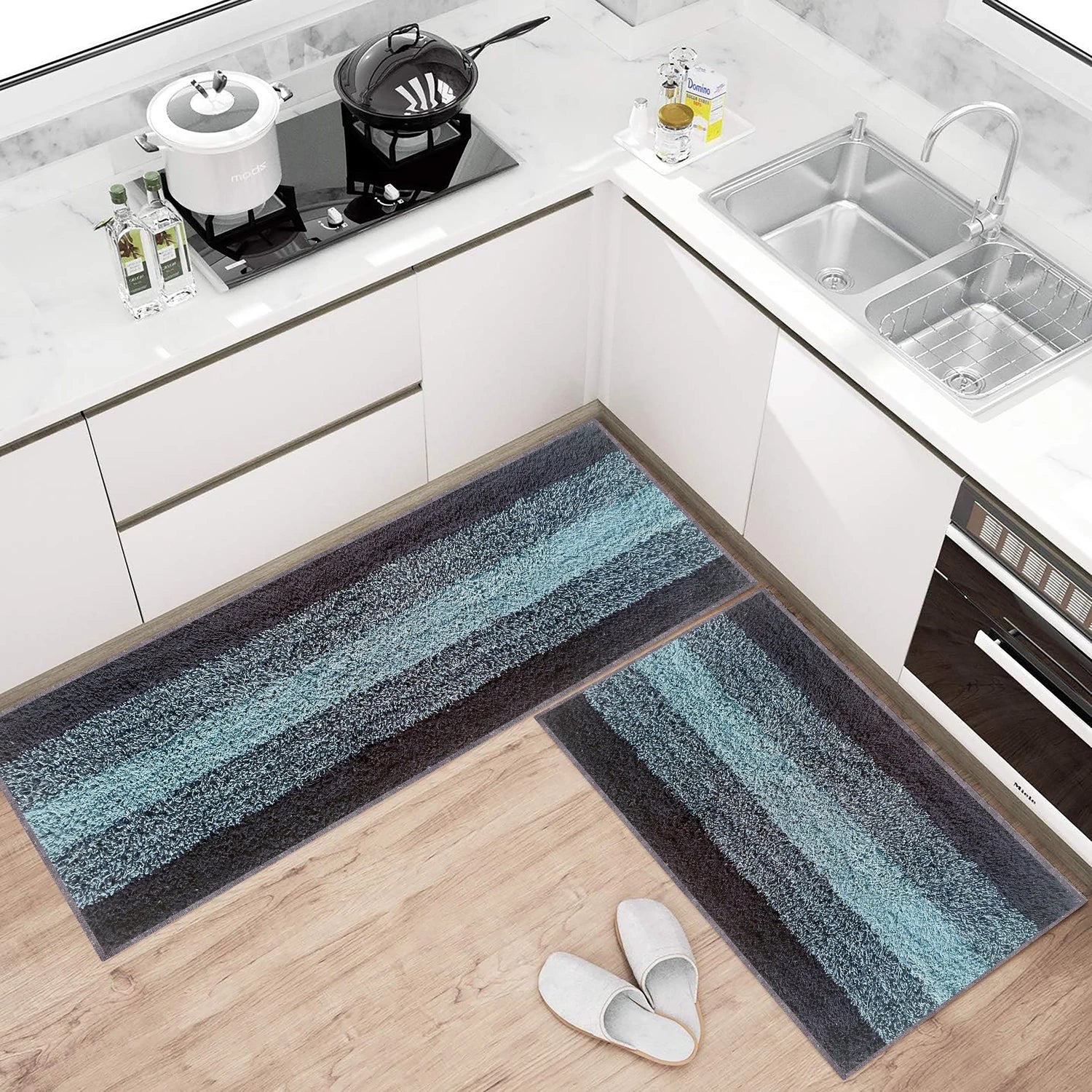 Strip Pattern Cotton Bathmat