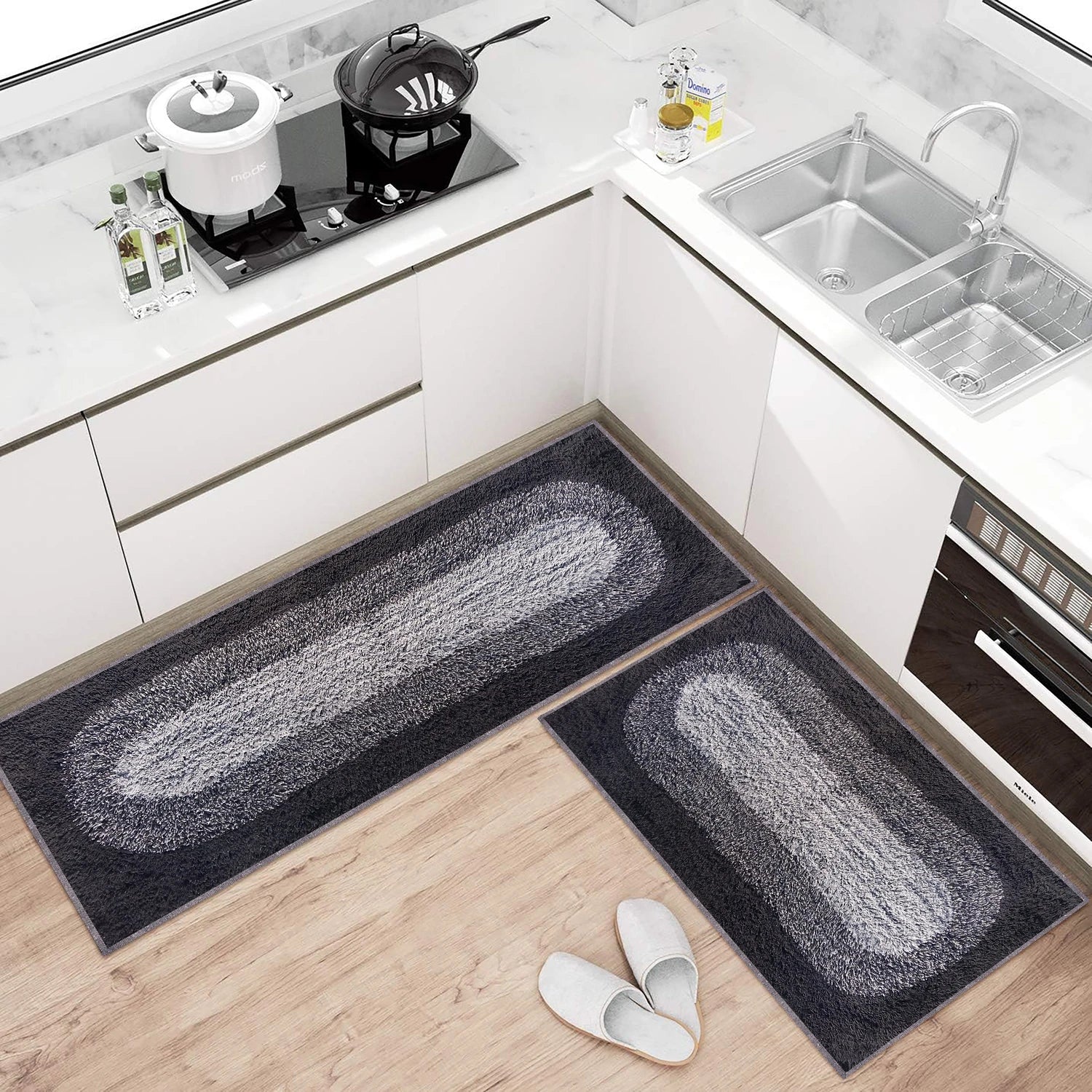 Round Pattern Cotton Bathmat