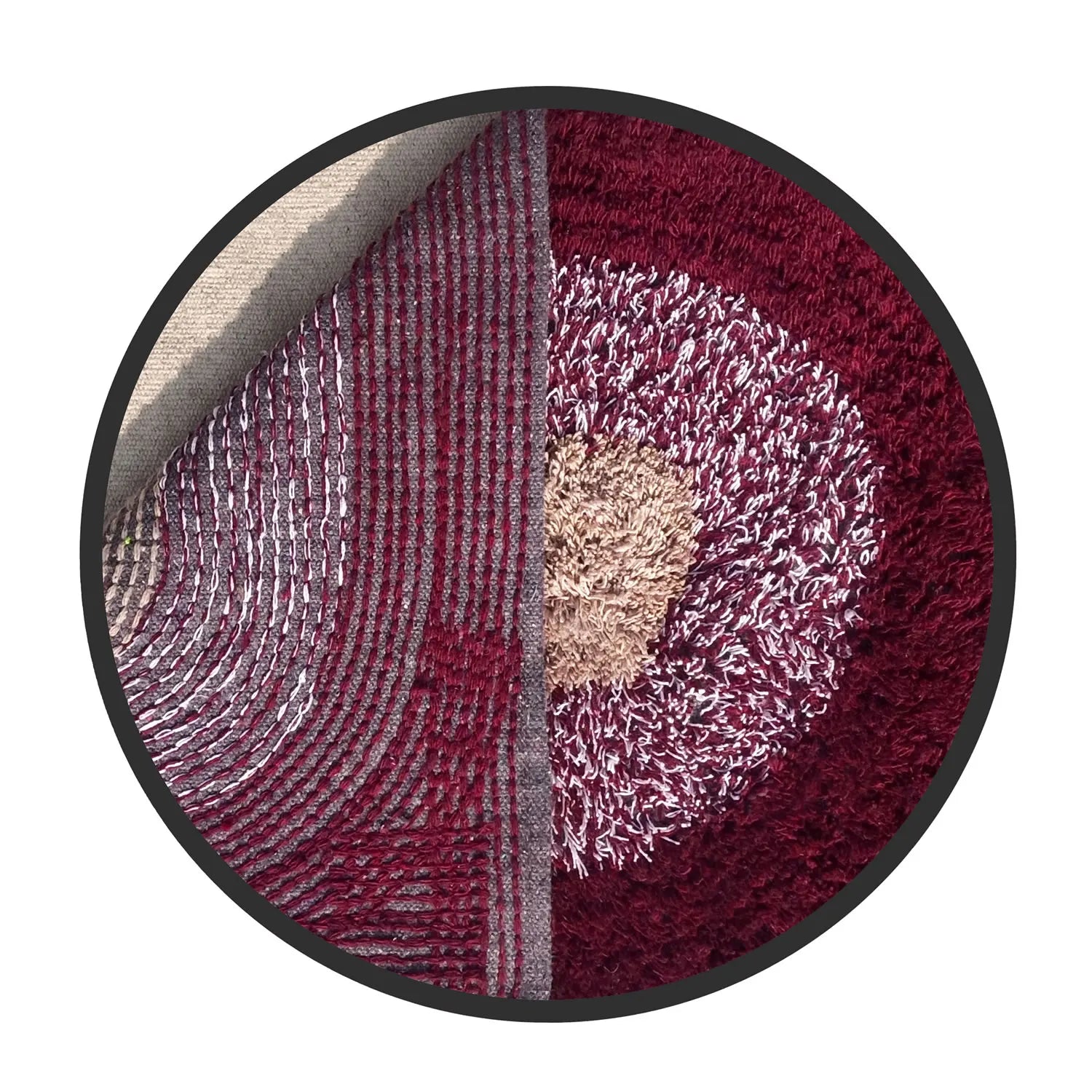 Round Pattern Cotton Bathmat
