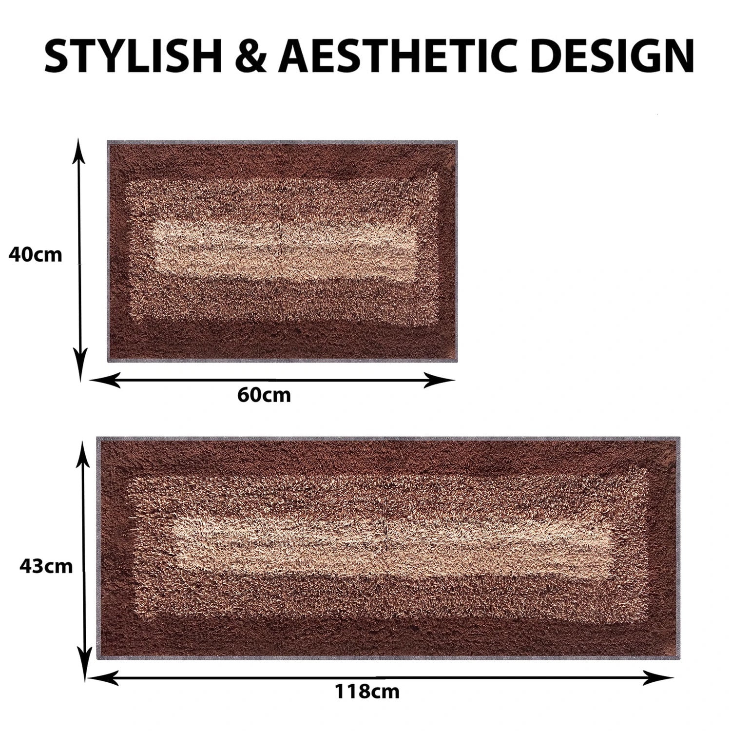 Race track pattern Cotton Bathmat