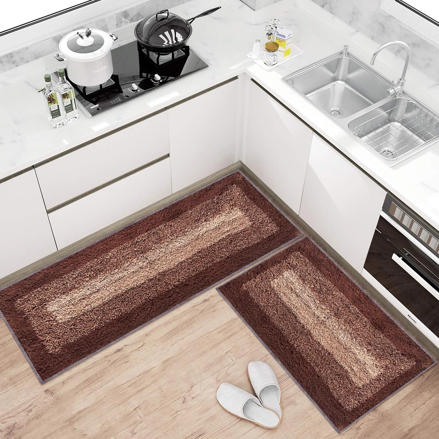 Race track pattern Cotton Bathmat