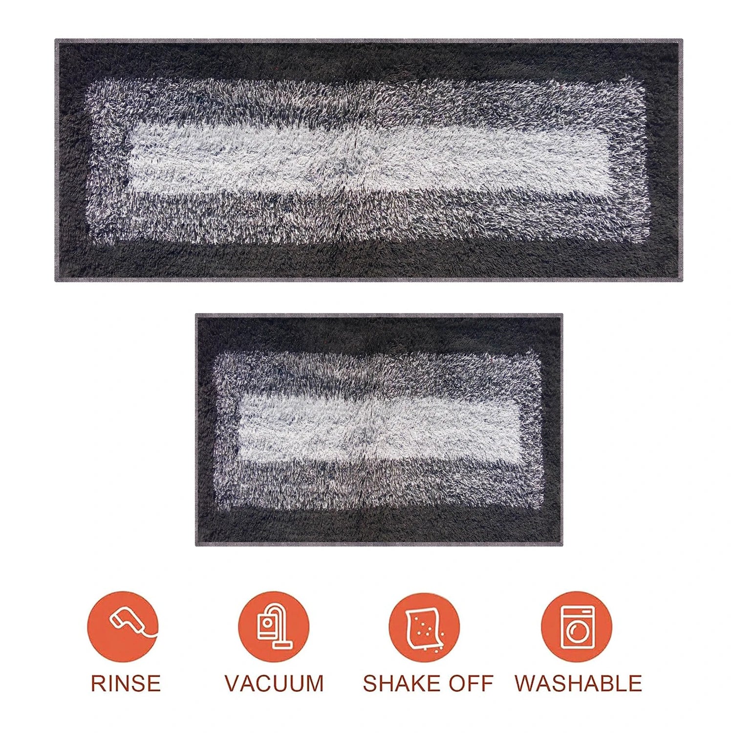 Race track pattern Cotton Bathmat