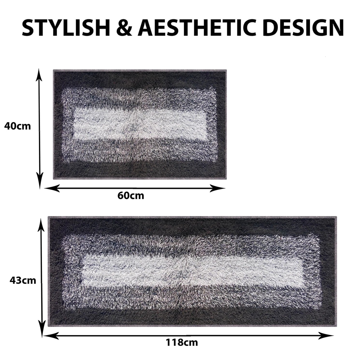 Race track pattern Cotton Bathmat