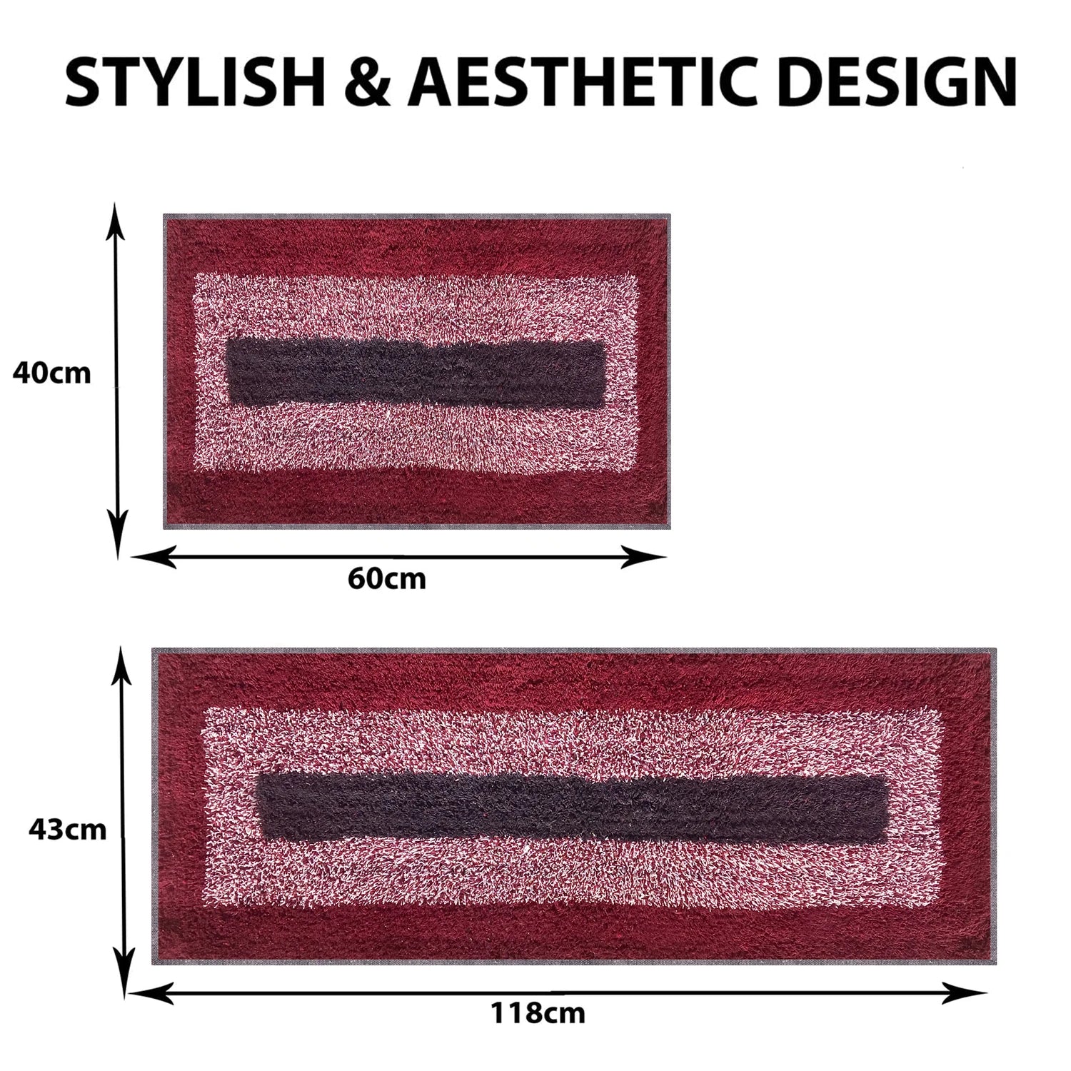 Race track pattern Cotton Bathmat