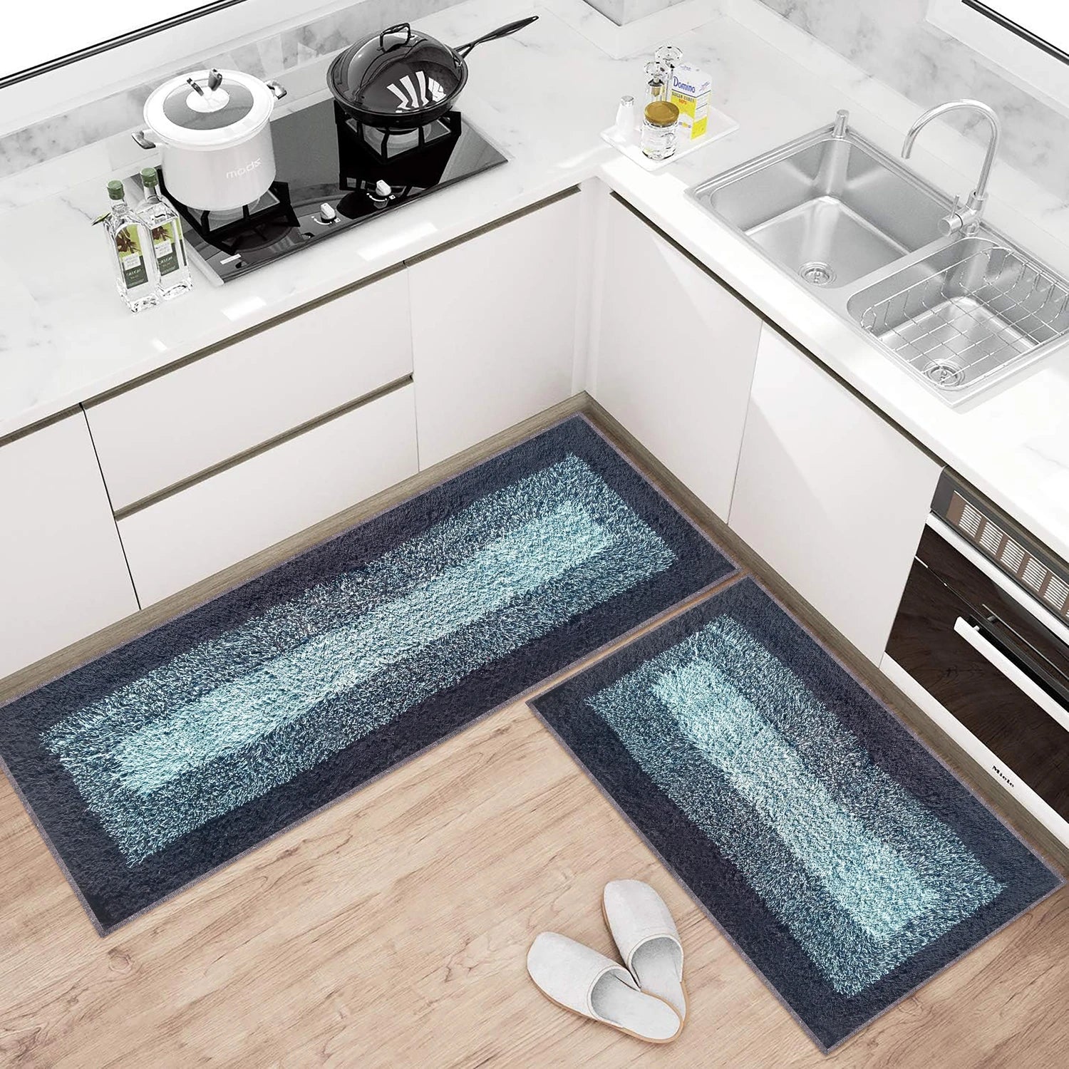 Race track pattern Cotton Bathmat