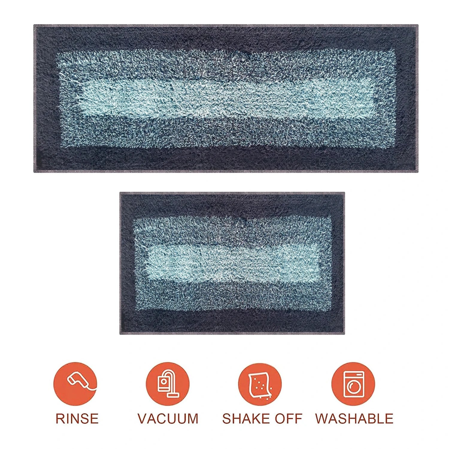 Race track pattern Cotton Bathmat