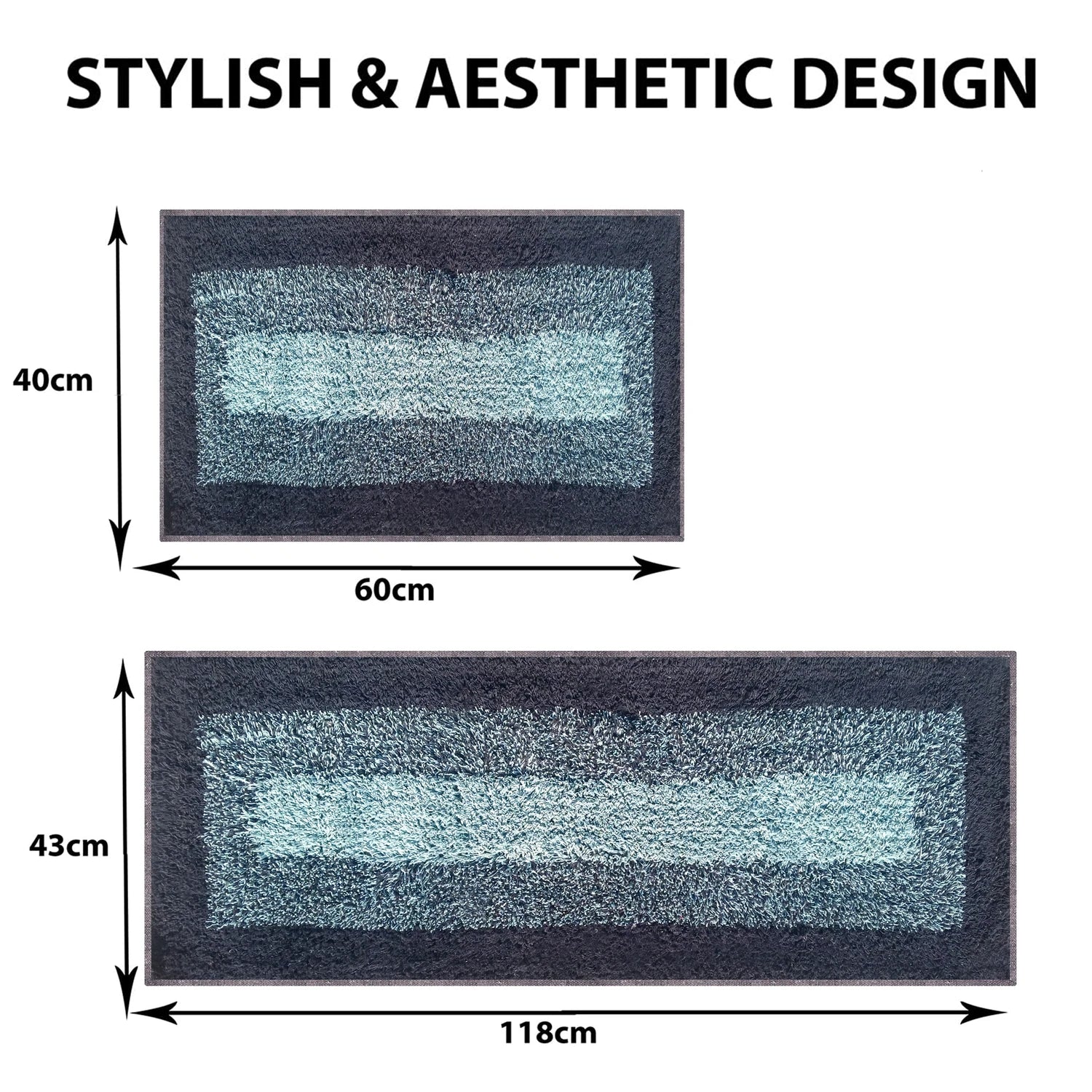 Race track pattern Cotton Bathmat