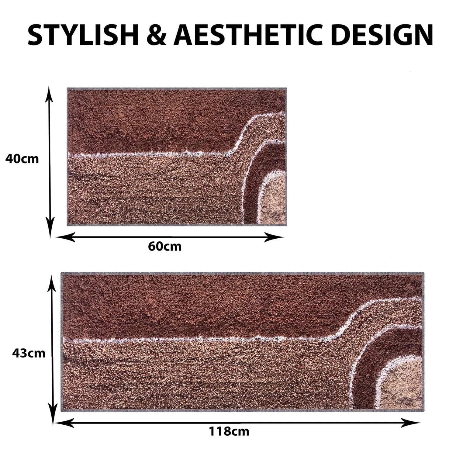 Wave Pattern Cotton Bathmat