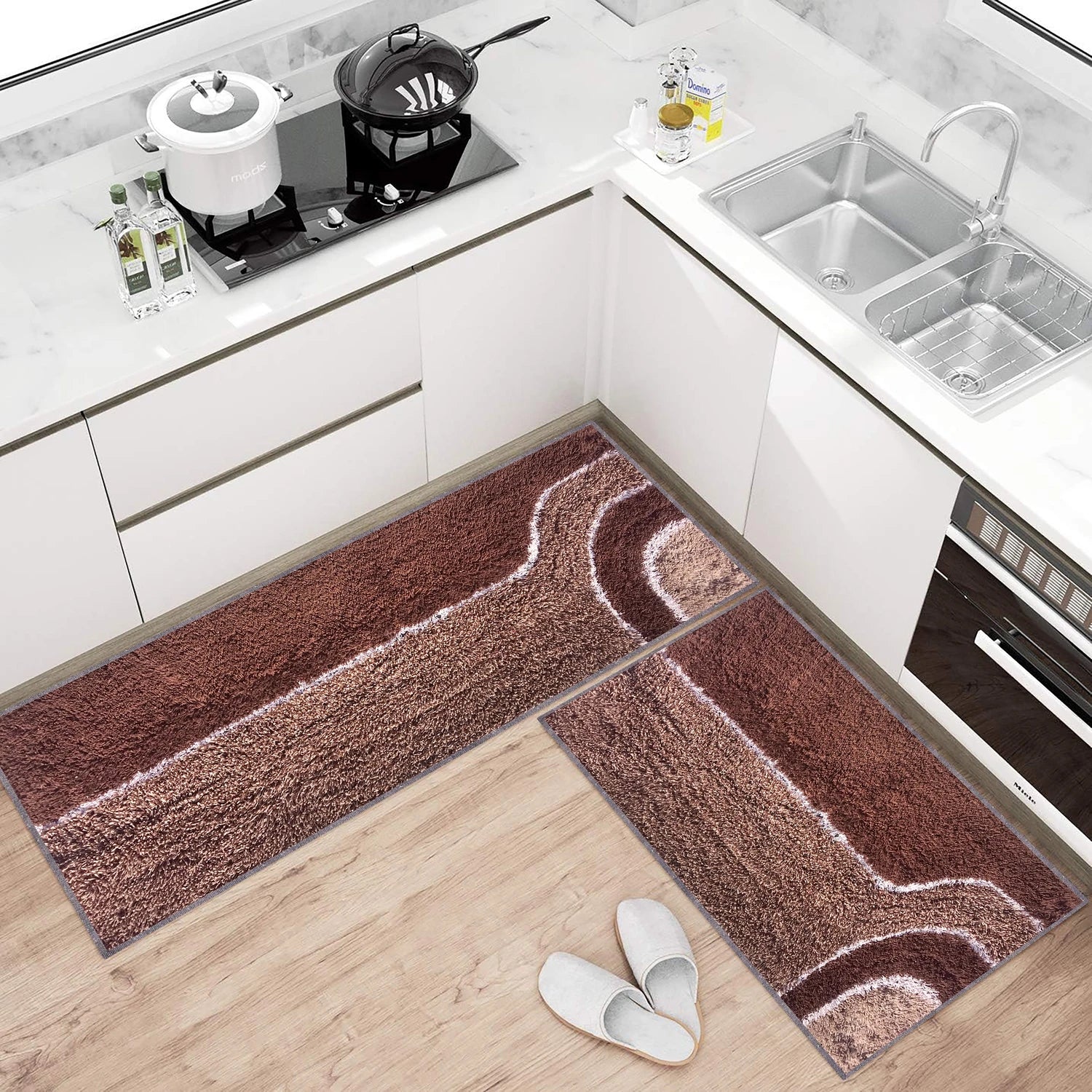 Wave Pattern Cotton Bathmat