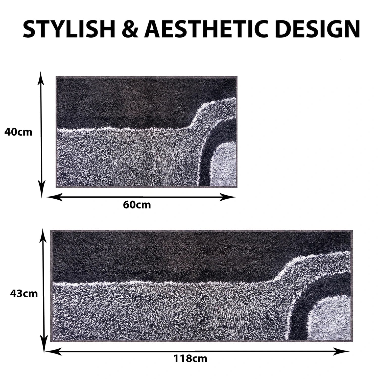 Wave Pattern Cotton Bathmat