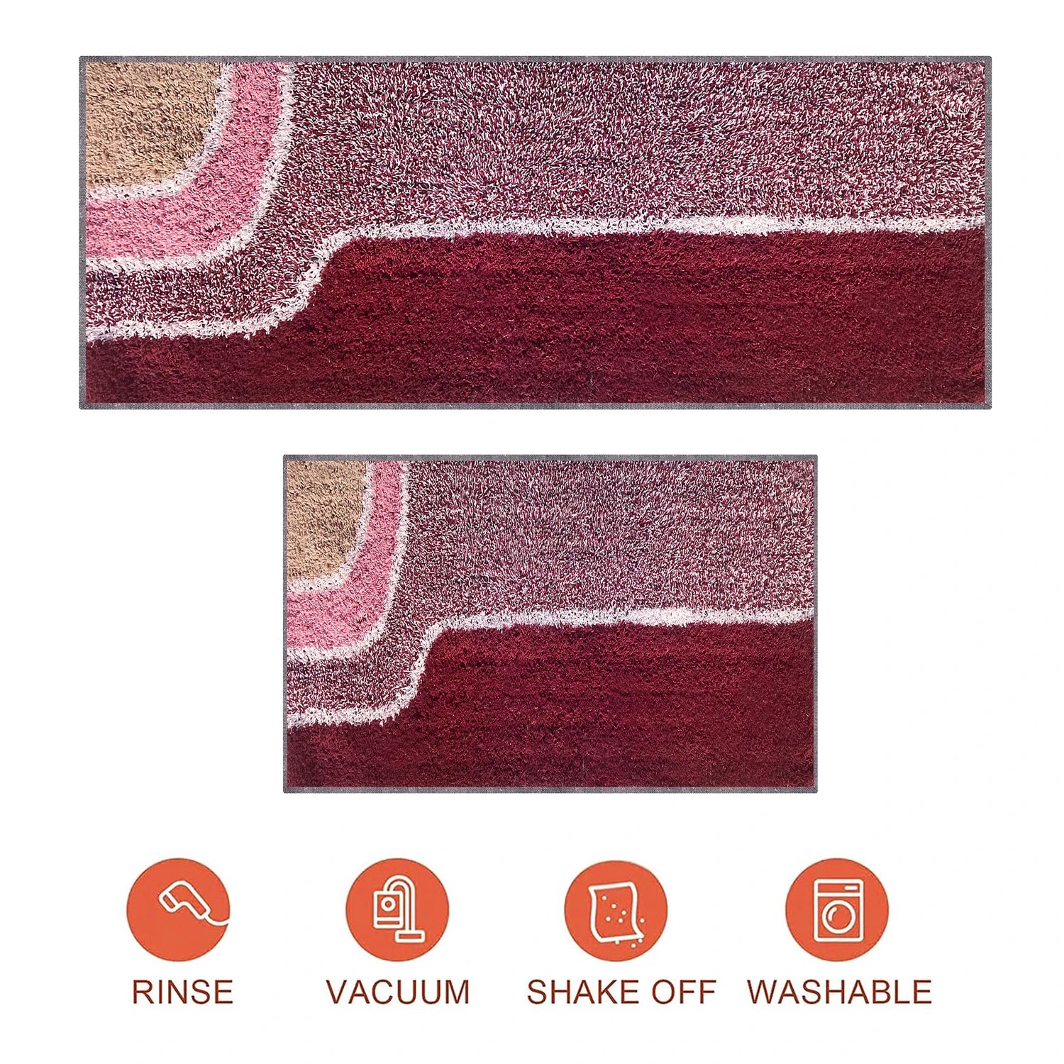 Wave Pattern Cotton Bathmat