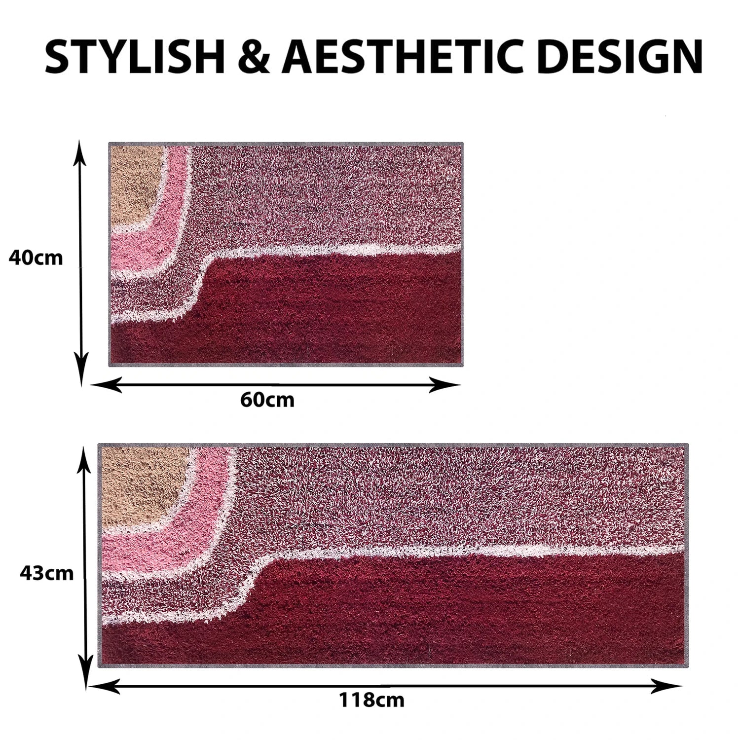 Wave Pattern Cotton Bathmat