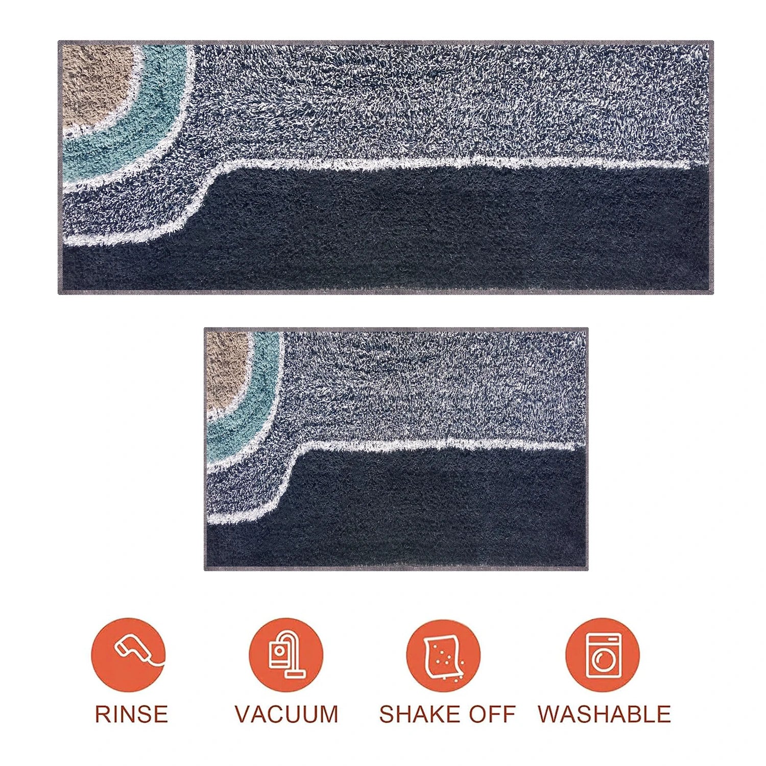 Wave Pattern Cotton Bathmat