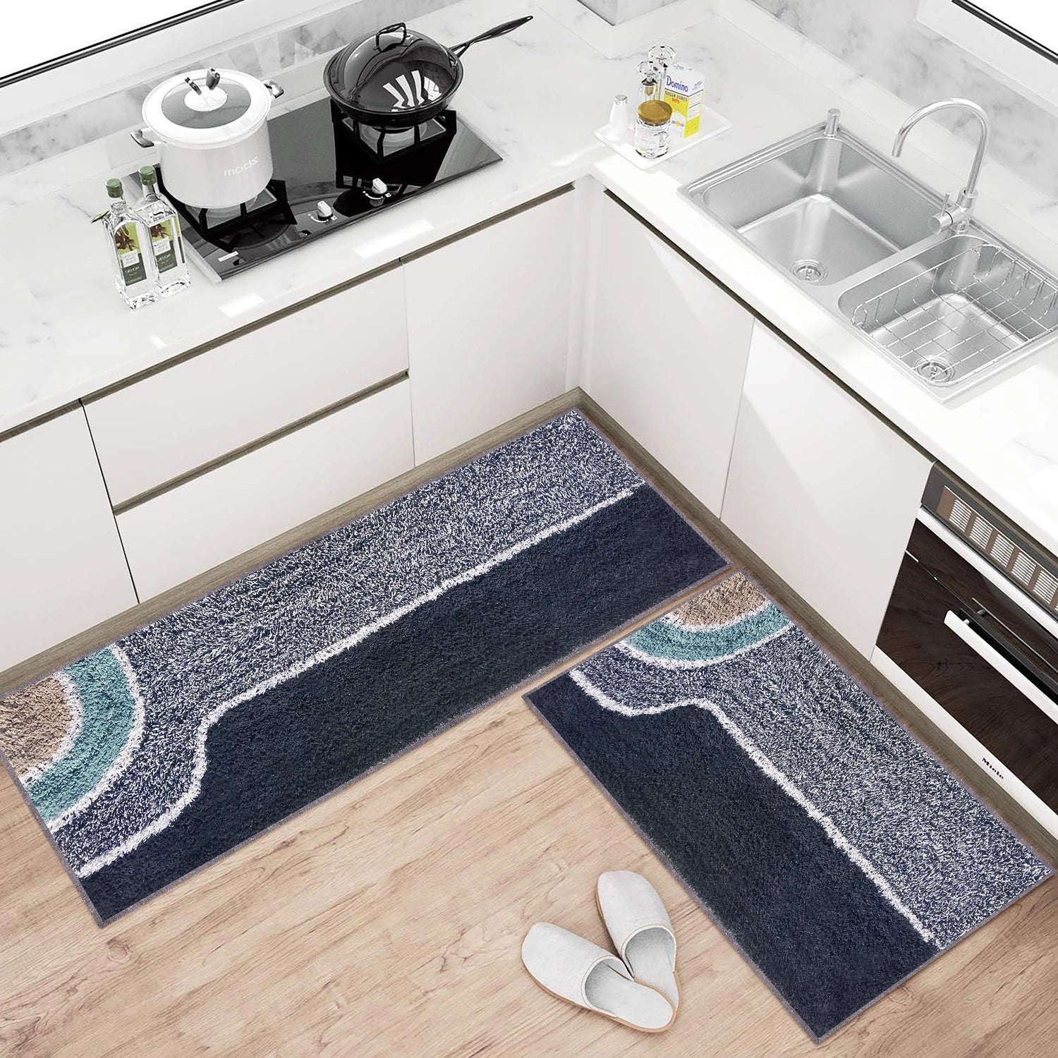 Wave Pattern Cotton Bathmat