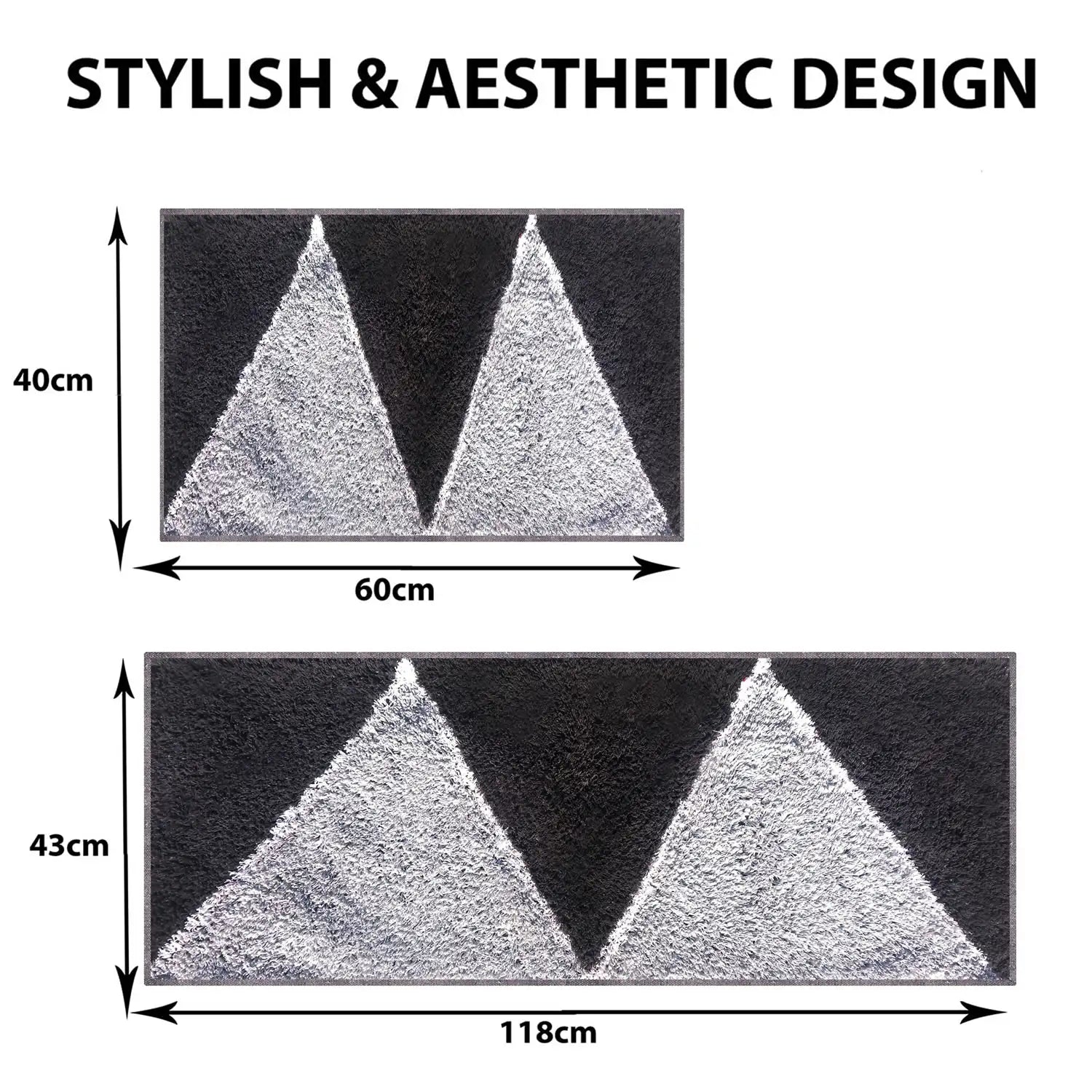 Zigzag Pattern Cotton Bathmat