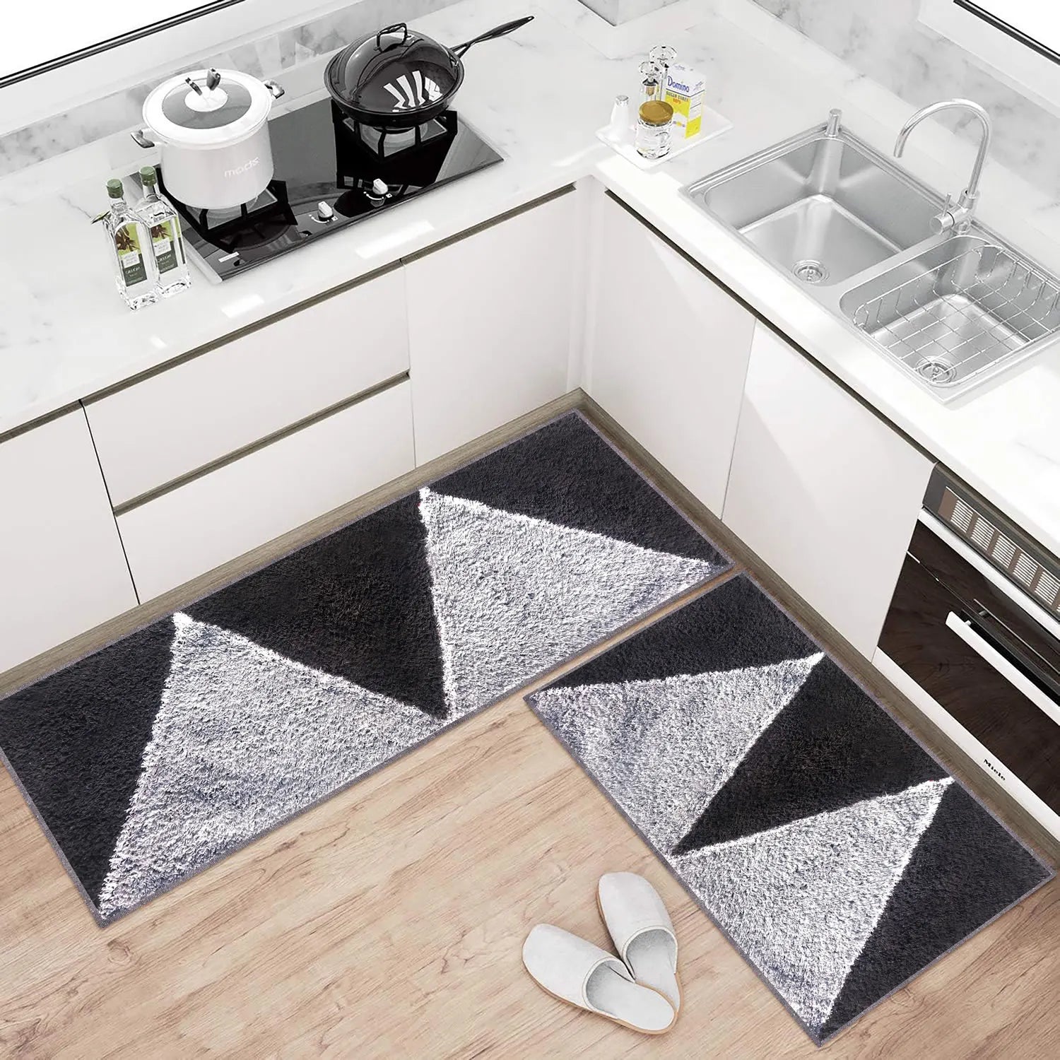 Zigzag Pattern Cotton Bathmat