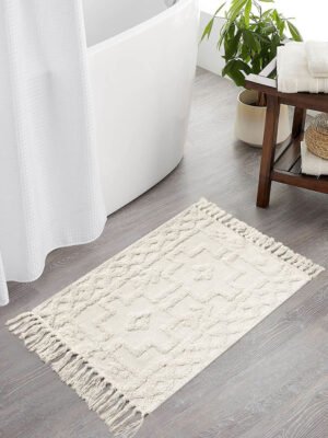 Chic Hand Knotted Solid Doormat