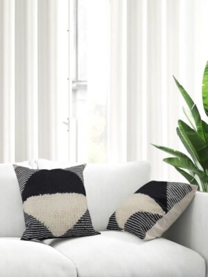 Handloom Cushion Cover Black/Natural DIAMOND