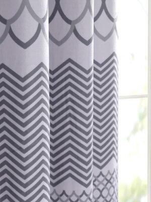 Quite Space Velvet Digital print Curtain-1