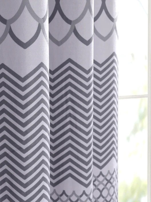 Quite Space Velvet Digital print Curtain