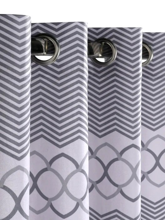 Quite Space Velvet Digital print Curtain