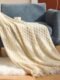 PW Neutral Knitted Bed Throw Blankets